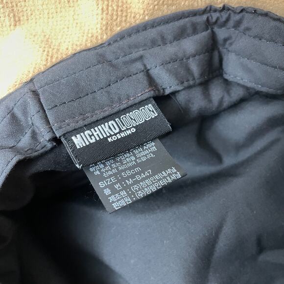 Michiko London Hat Tan Koshino Japan Size 58cm Unisex Laced Bow Lined - Picture 8 of 9